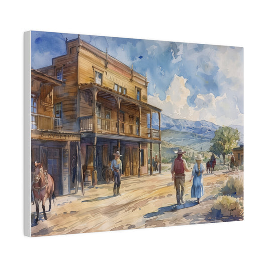 Watercolour Western Saloon Canvas