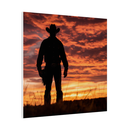 Cowboy Sunset Canvas